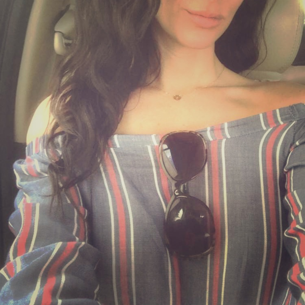 Off the shoulder top.
